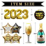 New Years Eve Party Supplies 2023, 10 Pcs Foil Balloon New Years Decorations Set by DMIGHT