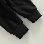 fhutpw Baby Boy Clothes 2pcs Fall Outfits Long Sleeve Solid Sweatshirt T-Shirt Top Striped Drawstring Pants Set (A- Grey & Black, 12-18 Months) by 