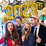 New Years Eve Party Supplies 2023, 10 Pcs Foil Balloon New Years Decorations Set by DMIGHT