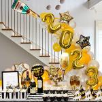 New Years Eve Party Supplies 2023, 10 Pcs Foil Balloon New Years Decorations Set by DMIGHT