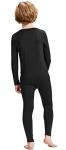 Thermal Underwear for Boys, Thermal Long Johns Set with Shirt & Pants, Fleece Lined Base Layer/Leggings/Bottoms Ski/Cooler Weather Black from 