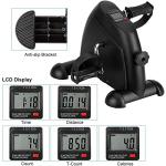 Mini Exercise Bike, himaly Under Desk Bike Pedal Exerciser Portable Foot Cycle Arm & Leg Peddler Machine with LCD Screen Displays by Green Joy