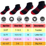 Tsmollyu Boy Socks 24 Pairs Half Cushioned Low Cut Socks Ankle Athletic Cotton Socks For Little Big Kids Age 3-10(7-10 Years) from 