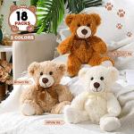 Zhanmai 18 Pcs 14 Inches Bear Stuffed Animals Bear Cute Plush Toys Shaggy Soft Cute Bear for Animal Doll Birthday Party Baby Shower Gender Reveal Decorationsï¼Light Brown, Dark Brown, Whiteï¼ by Zhanmai