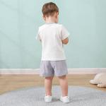 YUEMION Infant Baby Boy Clothes Summer Outfits Short Sleeve T-shirt + Stripe Shorts Toddler Boy Clothes (12M-18M) from 