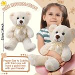 Zhanmai 18 Pcs 14 Inches Bear Stuffed Animals Bear Cute Plush Toys Shaggy Soft Cute Bear for Animal Doll Birthday Party Baby Shower Gender Reveal Decorationsï¼Light Brown, Dark Brown, Whiteï¼ by Zhanmai