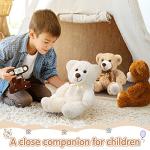 Zhanmai 18 Pcs 14 Inches Bear Stuffed Animals Bear Cute Plush Toys Shaggy Soft Cute Bear for Animal Doll Birthday Party Baby Shower Gender Reveal Decorationsï¼Light Brown, Dark Brown, Whiteï¼ by Zhanmai