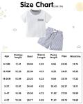 YUEMION Infant Baby Boy Clothes Summer Outfits Short Sleeve T-shirt + Stripe Shorts Toddler Boy Clothes (12M-18M) from 
