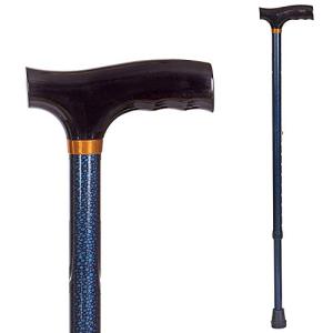 DMI Lightweight Aluminum Adjustable Walking Cane with Derby-Top Handle for Men and Women, Blue Ice from Duro-Med