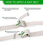 YPC Gait Belt,Transfer and Standing Assist Aid with Metal Buckle for Seniors,Elderly,Caregiver,Therapist,Occupational and Physical Therapy-60"Lx2"W(Neutral with Stripes) by Your Partner Care