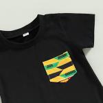 Mubineo Toddler Baby Girl Boy 2pcs African Print Outfits Kente Dashiki Clothes T Shirts Pant Sets (Black Yellow, 3 Years) from 