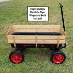 Flexible Flyer All-Terrain Steel & Wood Wagon. Extra-Long Handle, Black & Red from Driveway Games
