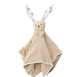 Bonnie The Bunny Security Blanket Soft Baby Lovey Unisex Lovie Baby Gifts for Newborn Boys and Girls Baby Snuggle Toy Baby Bunny Stuffed Animal 16 Inch Cream by Sweet Lilye