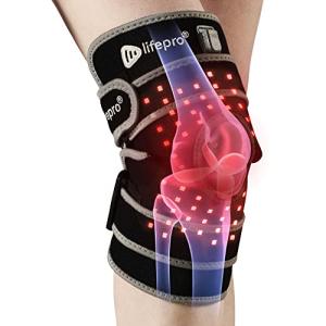 LifePro Vibration & Near Infrared Light Therapy Knee Brace - Red Light Therapy Knee Device with Vibration for Faster Recovery & Knee Pain Relief- Great for Athletes & Beyond (Gray) from LifePro