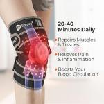 LifePro Vibration & Near Infrared Light Therapy Knee Brace - Red Light Therapy Knee Device with Vibration for Faster Recovery & Knee Pain Relief- Great for Athletes & Beyond (Gray) from LifePro