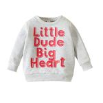 Toddler Baby Boy Girl Valentine 's Day Sweatshirt Colorful Heart Pullover Shirt Tops Outfits Clothes Coming Home Outfits Grey by Generic