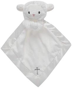 Baby Aspen Bedtime Blessings Lamb Lovie for Babies Security Blanket, Rattle, Newborn Baby Toy, White from Baby Aspen