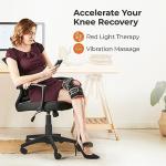 LifePro Vibration & Near Infrared Light Therapy Knee Brace - Red Light Therapy Knee Device with Vibration for Faster Recovery & Knee Pain Relief- Great for Athletes & Beyond (Gray) from LifePro