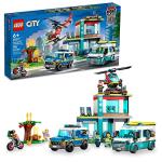 LEGO City Emergency Vehicles HQ 60371, Fire Rescue Helicopter Toy Set, Ambulance, Motorbike and Police Car Toys, Gift for Kids, Boys & Girls Age 6 Plus from LEGO