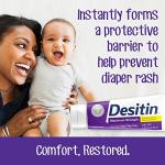 Desitin Maximum Strength Baby Diaper Rash Cream with 40% Zinc Oxide for Treatment, Relief & Prevention, Hypoallergenic, Phthalate- & Paraben-Free Paste, 4.8 oz from Johnson & Johnson