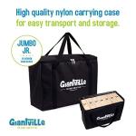 Giant Tumbling Timber Toy - Jumbo JR. Wooden Blocks Floor Game for Kids and Adults, 56 Pieces, Premium Pine Wood, Carry Bag - Grows from 2-feet to Over 4-feet While Playing, Life Size Yard Tower Game by Giantville