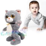 gebra Plush Toys Talking Cat Stuffed Animals for Baby Toddler Boys and Girls, 14" from gebra