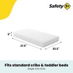 Safety 1st Heavenly Dreams Baby Crib & Toddler Bed Mattress, Waterproof Cover, Firm, Fits Standard Size Cribs & Toddler Beds, White from Safety 1st