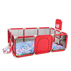 Gaorui Large Kids Baby Ball Pit - Portable Indoor Outdoor Baby Playpen Toddlers Children Safety Play Yard Fun Activities Popular Toys (Not Includes Balls) (Red) from Gaorui E-Commerce Co., Ltd