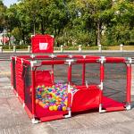 Gaorui Large Kids Baby Ball Pit - Portable Indoor Outdoor Baby Playpen Toddlers Children Safety Play Yard Fun Activities Popular Toys (Not Includes Balls) (Red) from Gaorui E-Commerce Co., Ltd