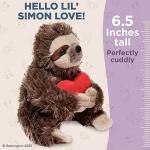 Bearington Lil' Simon Love Plush Sloth Stuffed Animal with Heart, 6.5 Inches from Bearington Collection