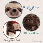 Bearington Lil' Simon Love Plush Sloth Stuffed Animal with Heart, 6.5 Inches from Bearington Collection