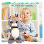 gebra Plush Toys Talking Cat Stuffed Animals for Baby Toddler Boys and Girls, 14" from gebra