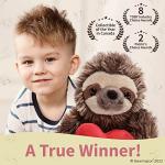 Bearington Lil' Simon Love Plush Sloth Stuffed Animal with Heart, 6.5 Inches from Bearington Collection