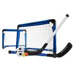 Franklin Sports Indoor Mini Goal Sports Set - 3 in 1 Kids Indoor Goal Set - Indoor Mini Floor Hockey, Knee Hockey, and Mini Soccer Set for Kids from Franklin Sports
