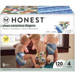 HONEST Company, Super Club Box, Clean Conscious Diapers, Tie-Dye For All + Cactus Cuties, Size 4, 120 Count (Packaging + Print May Vary) by The Honest Company HPC