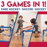 Franklin Sports Indoor Mini Goal Sports Set - 3 in 1 Kids Indoor Goal Set - Indoor Mini Floor Hockey, Knee Hockey, and Mini Soccer Set for Kids from Franklin Sports