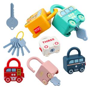 Junyobee Montessori Educational Learning Games Toy - Toddlers Activities Busy Boards Cars - Fine Motor Skills Toys for Baby 18 Months Age 1 2 3 One Two Year Old Kids Boys Girls Gifts from shenzhen chengzhi kejiao youxian gongsi