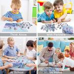 LELEMON Disney Frozen Puzzles in a Metal Box for Kid Ages 4-8 60 Pieces Glitter Princess Elsa Jigsaw Puzzle with Olaf for Children Girls Cartoon Learning Educational Puzzles Authorized by Disney by LELEMON