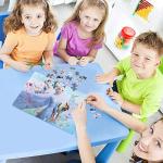 LELEMON Disney Frozen Puzzles in a Metal Box for Kid Ages 4-8 60 Pieces Glitter Princess Elsa Jigsaw Puzzle with Olaf for Children Girls Cartoon Learning Educational Puzzles Authorized by Disney by LELEMON