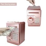 Cargooy Mini ATM Piggy Bank ATM Machine Best Gift for Kids,Electronic Code Piggy Bank Money Counter Safe Box Coin Bank for Boys Girls Password Lock Case (Rose Gold) by Cargooy by Dongguan senhui electronic technology Co.,Ltd
