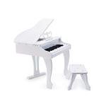 Hape Deluxe White Grand Piano | Thirty Key Piano Toy with Stool, Electronic Keyboard Musical Toy Set for Kids 3 Years+ by Hape Inc