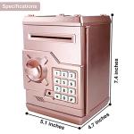 Cargooy Mini ATM Piggy Bank ATM Machine Best Gift for Kids,Electronic Code Piggy Bank Money Counter Safe Box Coin Bank for Boys Girls Password Lock Case (Rose Gold) by Cargooy by Dongguan senhui electronic technology Co.,Ltd