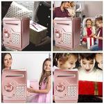 Cargooy Mini ATM Piggy Bank ATM Machine Best Gift for Kids,Electronic Code Piggy Bank Money Counter Safe Box Coin Bank for Boys Girls Password Lock Case (Rose Gold) by Cargooy by Dongguan senhui electronic technology Co.,Ltd