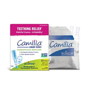 Boiron Camilia Teething Drops for Daytime and Nighttime Relief of Painful or Swollen Gums and Irritability in Babies - 30 Count from Boiron Camilia