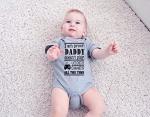 Loveternal I'm Proof Onesie Daddy Doesn't Play Video Games All The Time Baby Boys Girls Romper 0-3 Months Infant Clothing Short Sleeve Gray Gender Neutral Cotton Pajamas Jumpsuit 0-3 Months Clothes by 