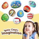 Jar Melo Rock Painting Kit; Holiday Kids Craft Rock Art, Rocks for Painting, Arts and Crafts Kit for Kids, Art Supplies for Painting Rocks, Birthday or Holiday Gift from NINGBO GUDONG CREATIVITY TECHNOLOGY CO.,LTD