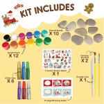 Jar Melo Rock Painting Kit; Holiday Kids Craft Rock Art, Rocks for Painting, Arts and Crafts Kit for Kids, Art Supplies for Painting Rocks, Birthday or Holiday Gift from NINGBO GUDONG CREATIVITY TECHNOLOGY CO.,LTD