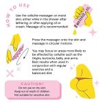 Scala Silicone Anti Cellulite Massager, Body Shower Scrubber, Cellulite Remover - Improve Circulation, Distribute Fat Deposits, Body Massager, Exfoliator, Fat Roller Use with Creams and Oils from Scala Beauty