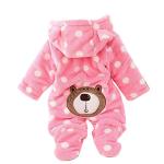 Newborn Baby Jumpsuit Outfit Hoody Coat Winter Infant Rompers Toddler Clothing Bodysuit from 