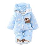 Newborn Baby Jumpsuit Outfit Hoody Coat Winter Infant Rompers Toddler Clothing Bodysuit from 